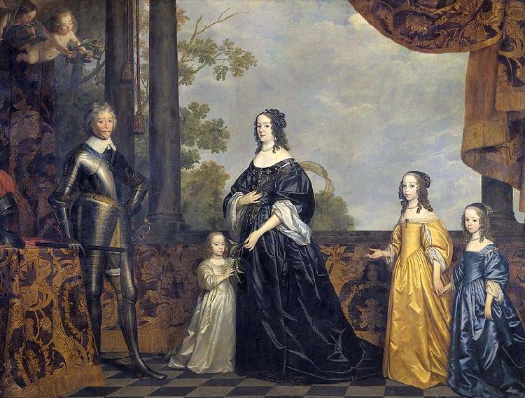 Gerard van Honthorst Frederick Henry, Prince of Orange, with His Wife Amalia van Solms and Their Three Youngest Daughters oil painting picture